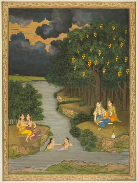 Women Enjoying the River at the Forest’s Edge (recto)