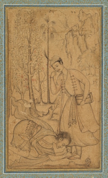 A Holy Man Prostrating Himself Before a Learned Prince