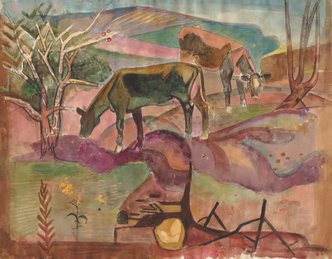 Pastoral Eve (recto), William Sommer, c. 1890–1949