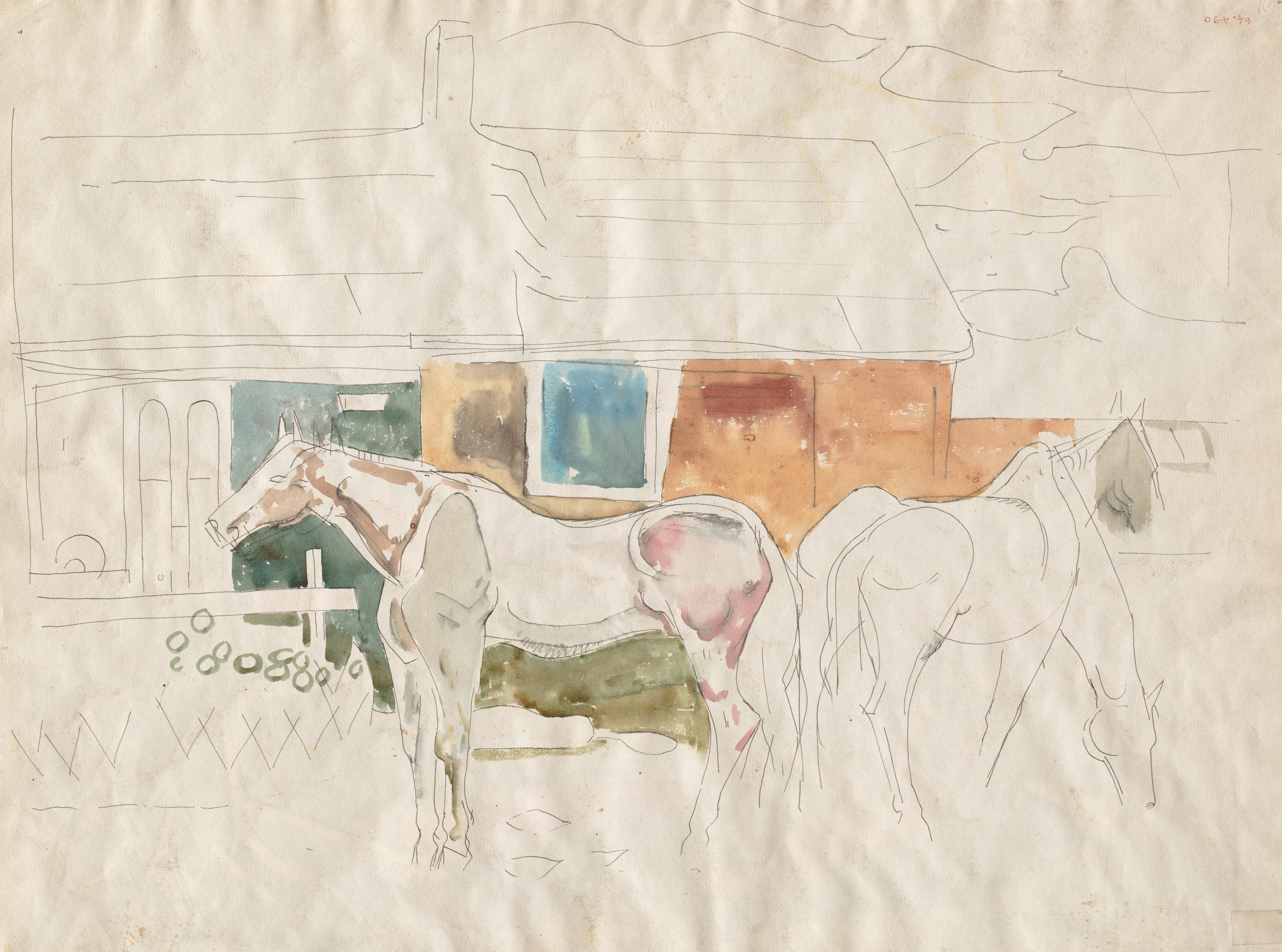 Two Horses (verso)