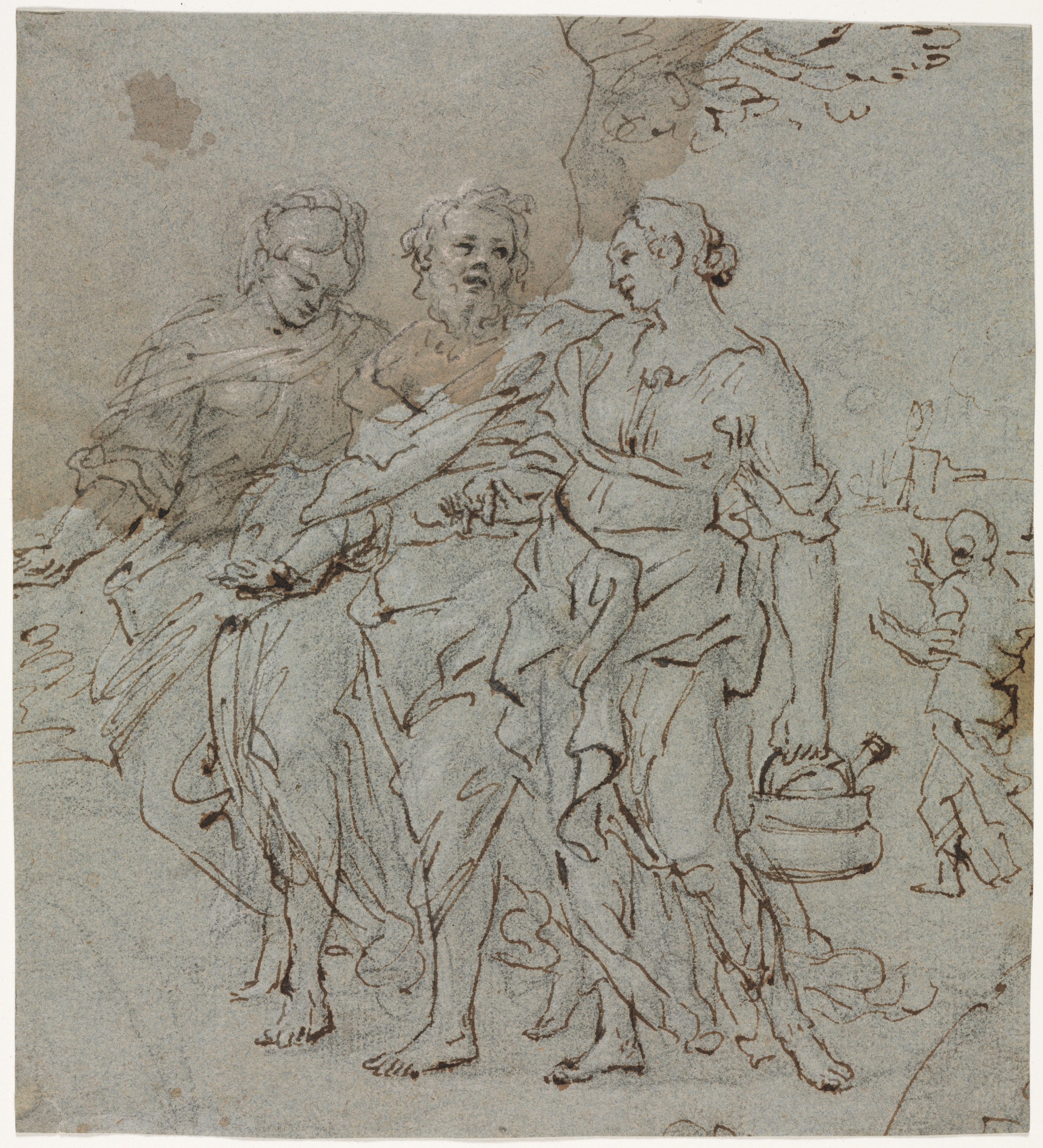 Lot and His Daughters (recto)