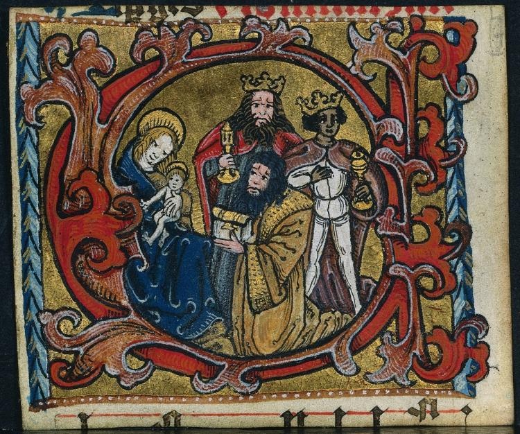Three Cuttings from a Missal: Initial C with the Adoration of the Magi