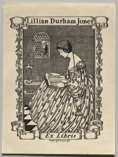 Bookplate:  Lillian Durham Jones, Ex Libris inscribed
