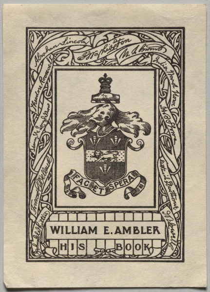Bookplate: William E. Ambler