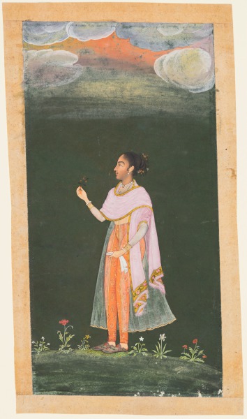 Royal Woman Holding a Flower