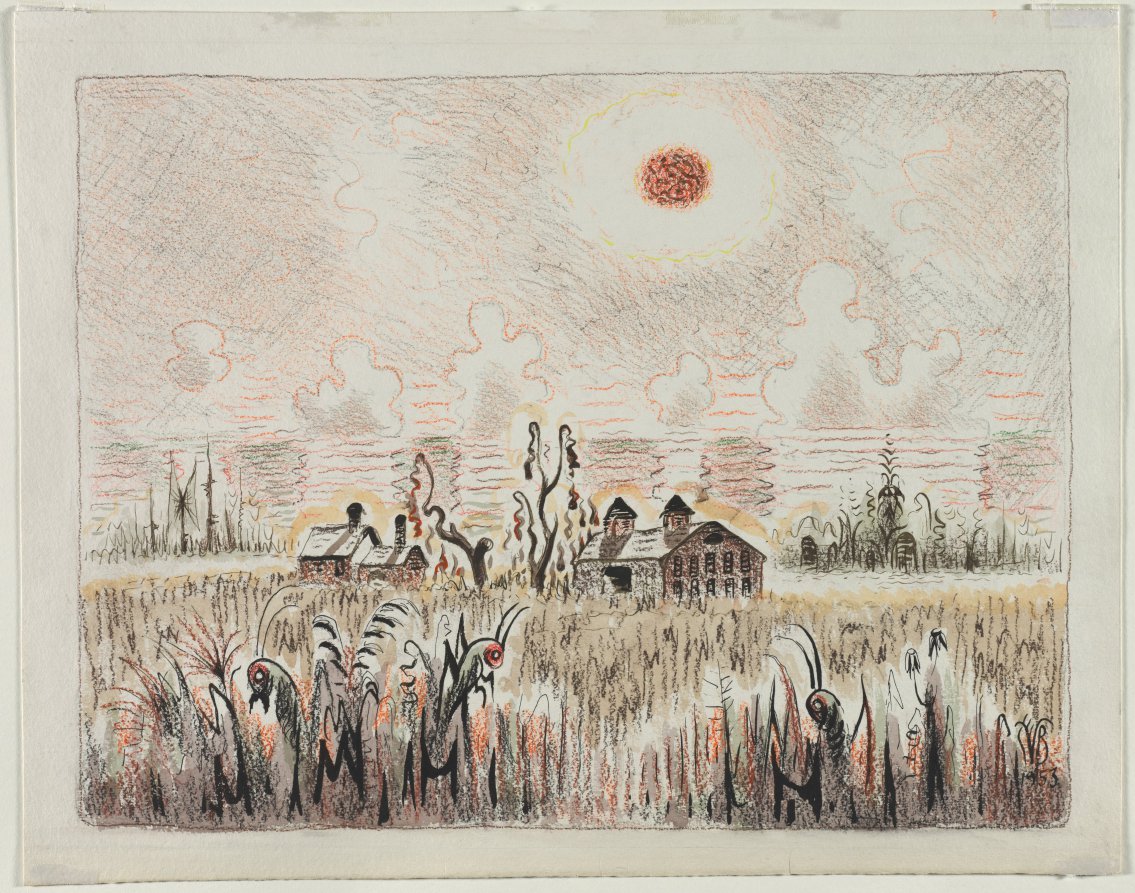 The Great Drought Sun, Charles Burchfield, 1953
