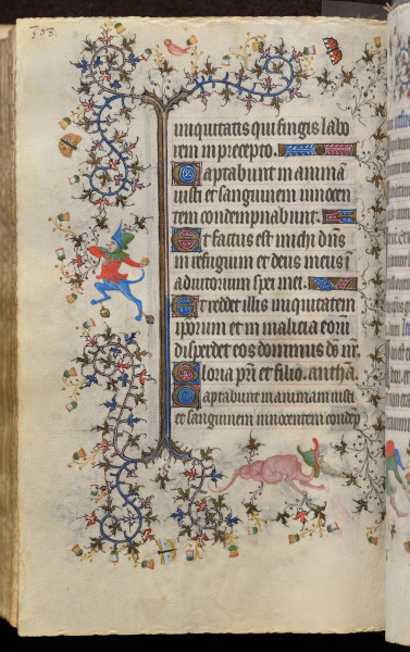 Hours of Charles the Noble, King of Navarre (1361-1425): fol. 154v, Text