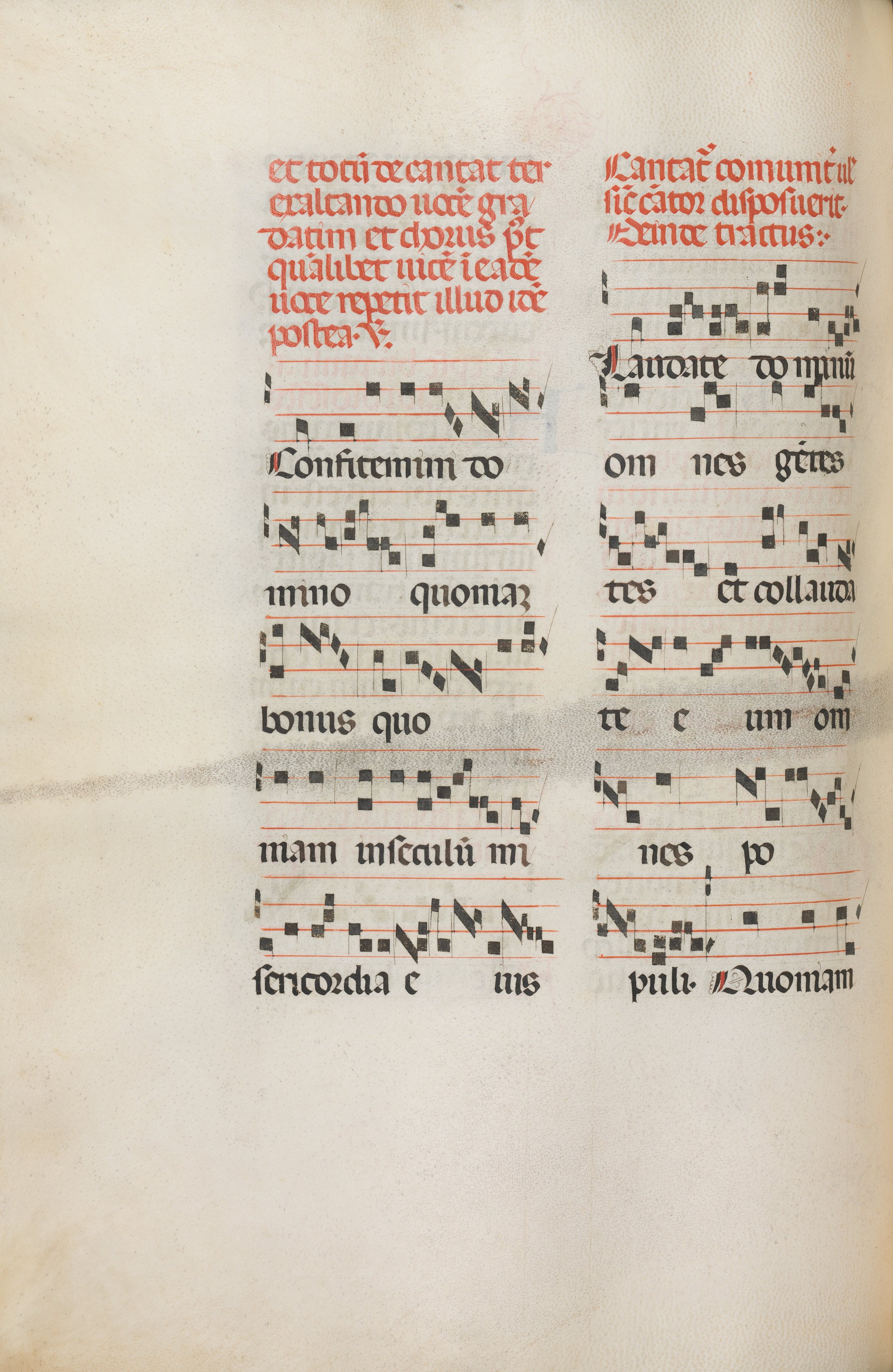 Missale: Fol. 171v: Music for "Alleluia" etc. at beginning of Easter