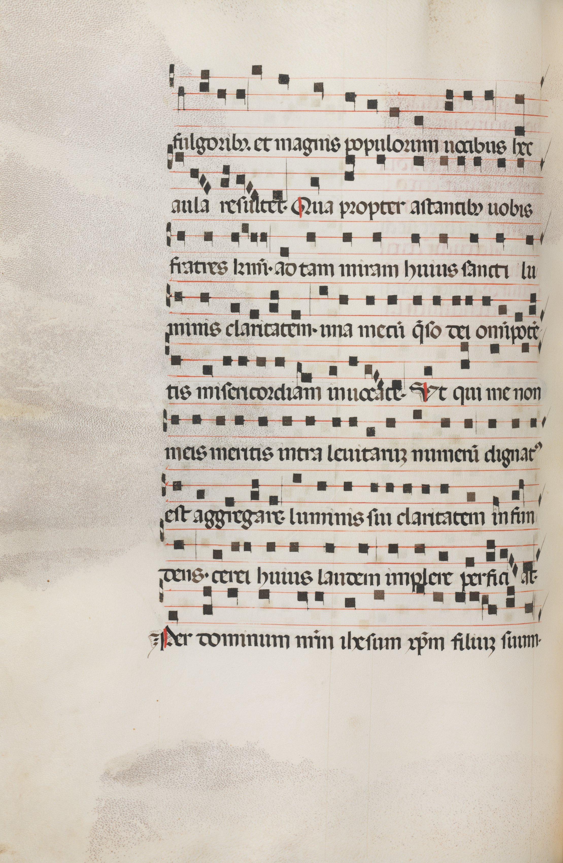 Missale: Fol. 153v: Music for "Exultet"