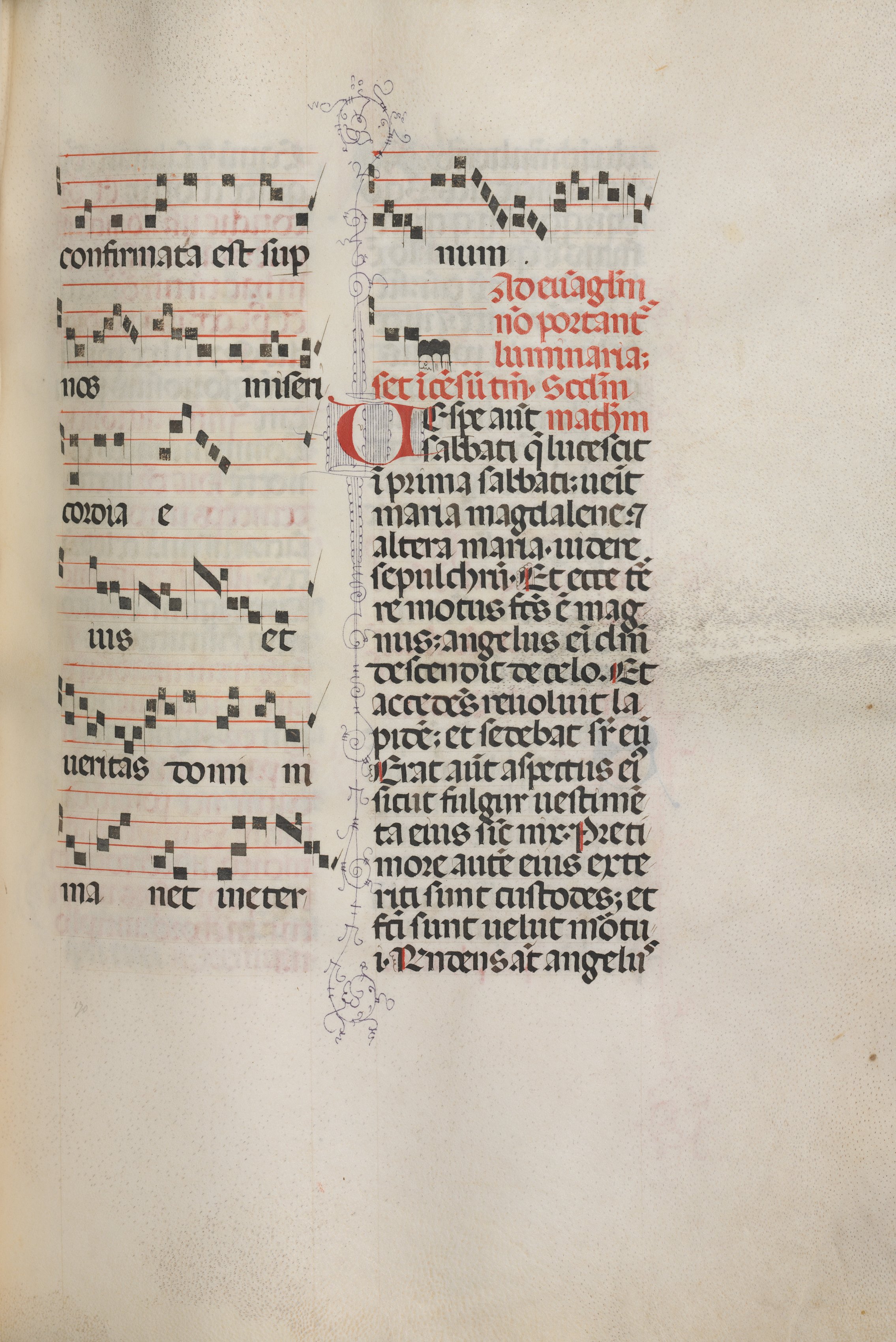 Missale: Fol. 172: Music for "Alleluia" etc. at beginning of Easter