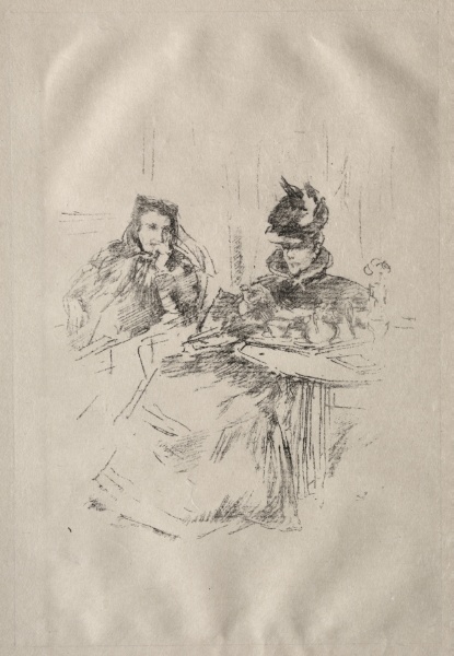 Afternoon Tea, Mrs. Phillips and Mrs. Charles Whibley
