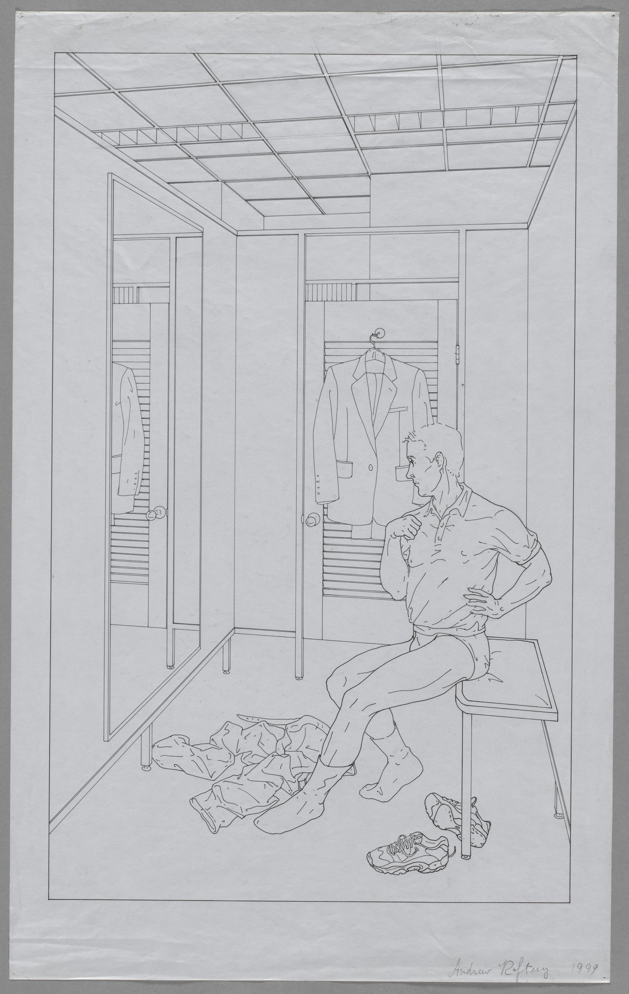 Study for Suit Shopping: An Engraved Narrative (Scene 5)