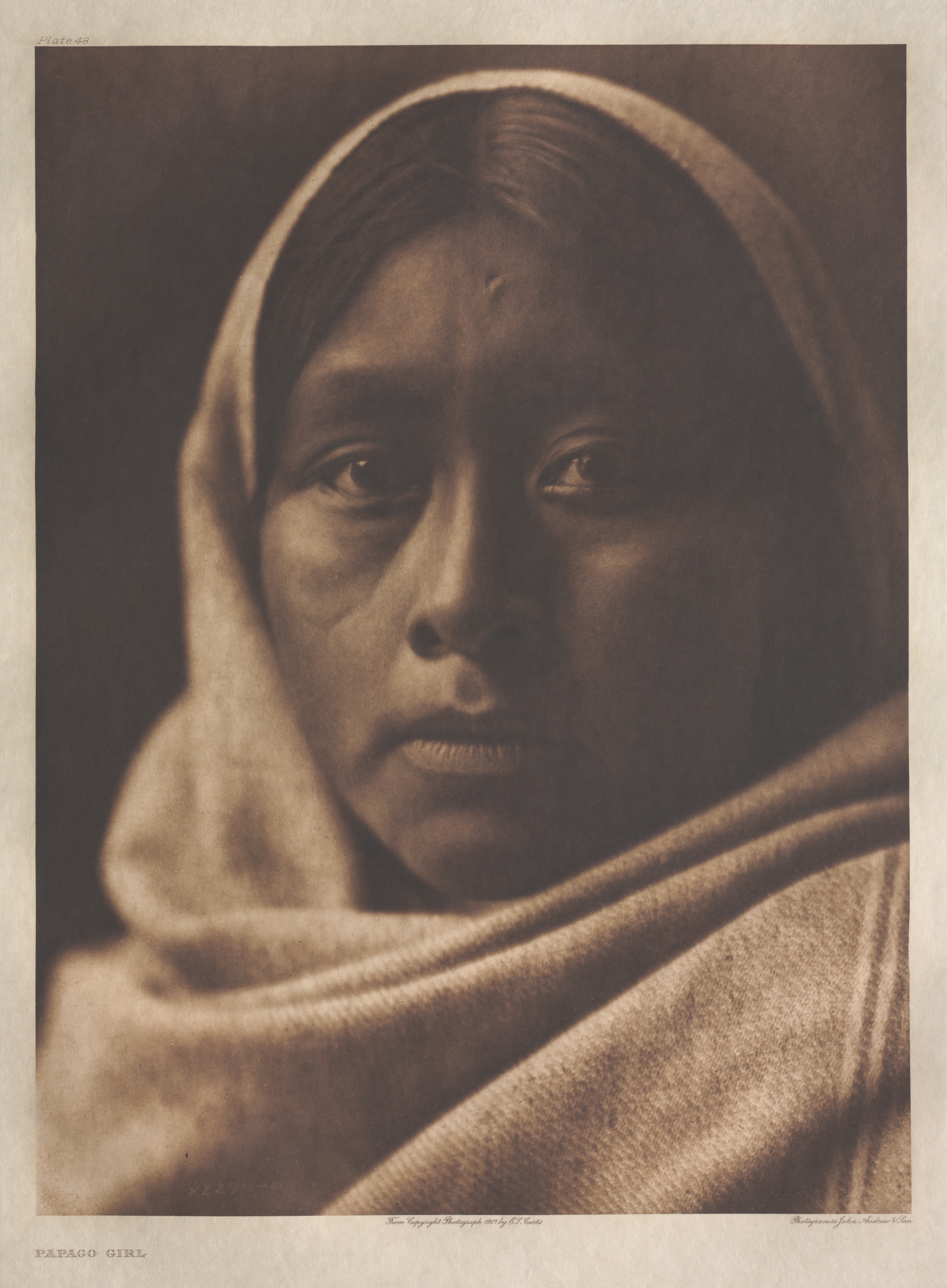 Portfolio II, Plate 48: Papago Girl