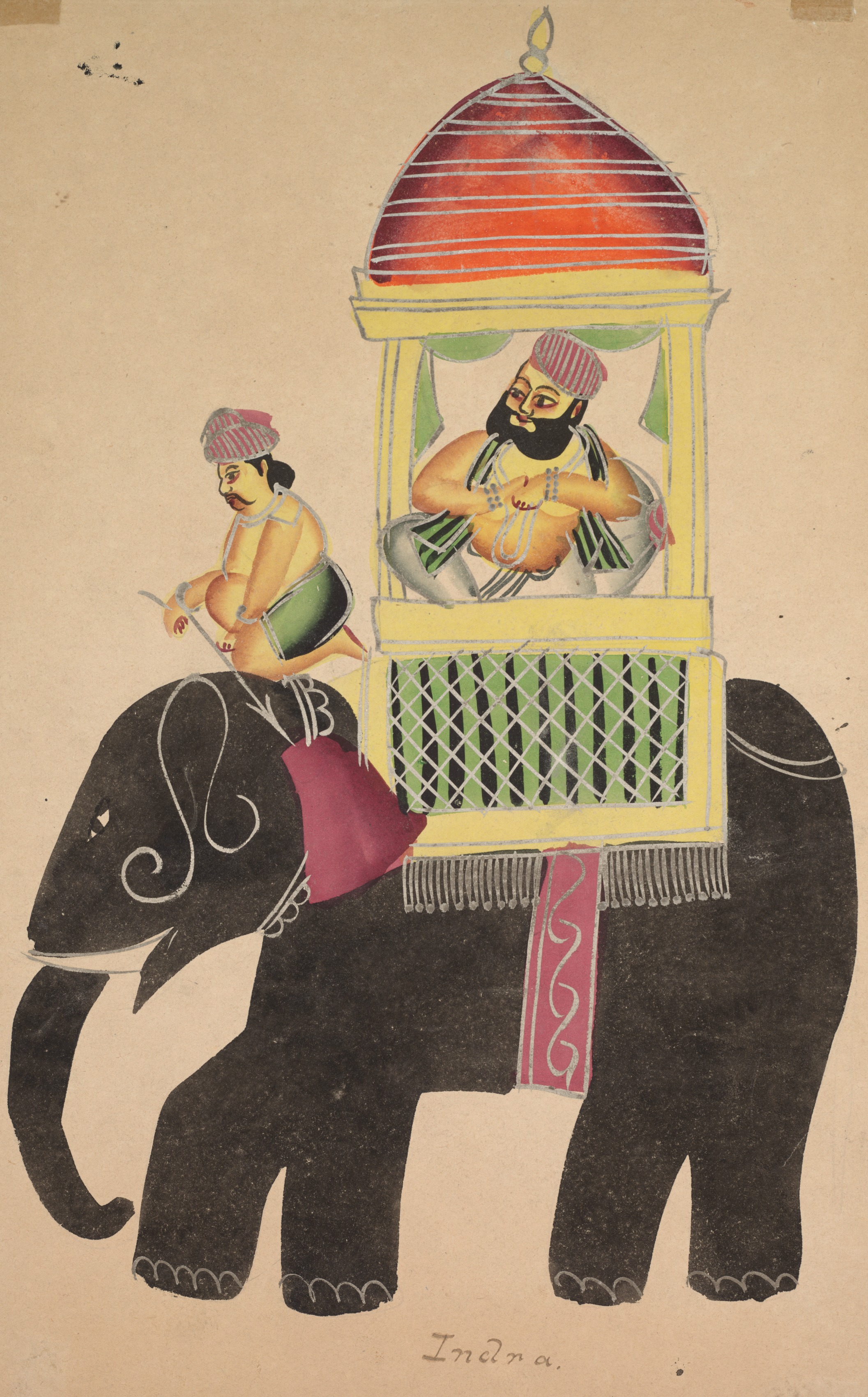 Mahant of Tarakeshwar Rides on an Elephant