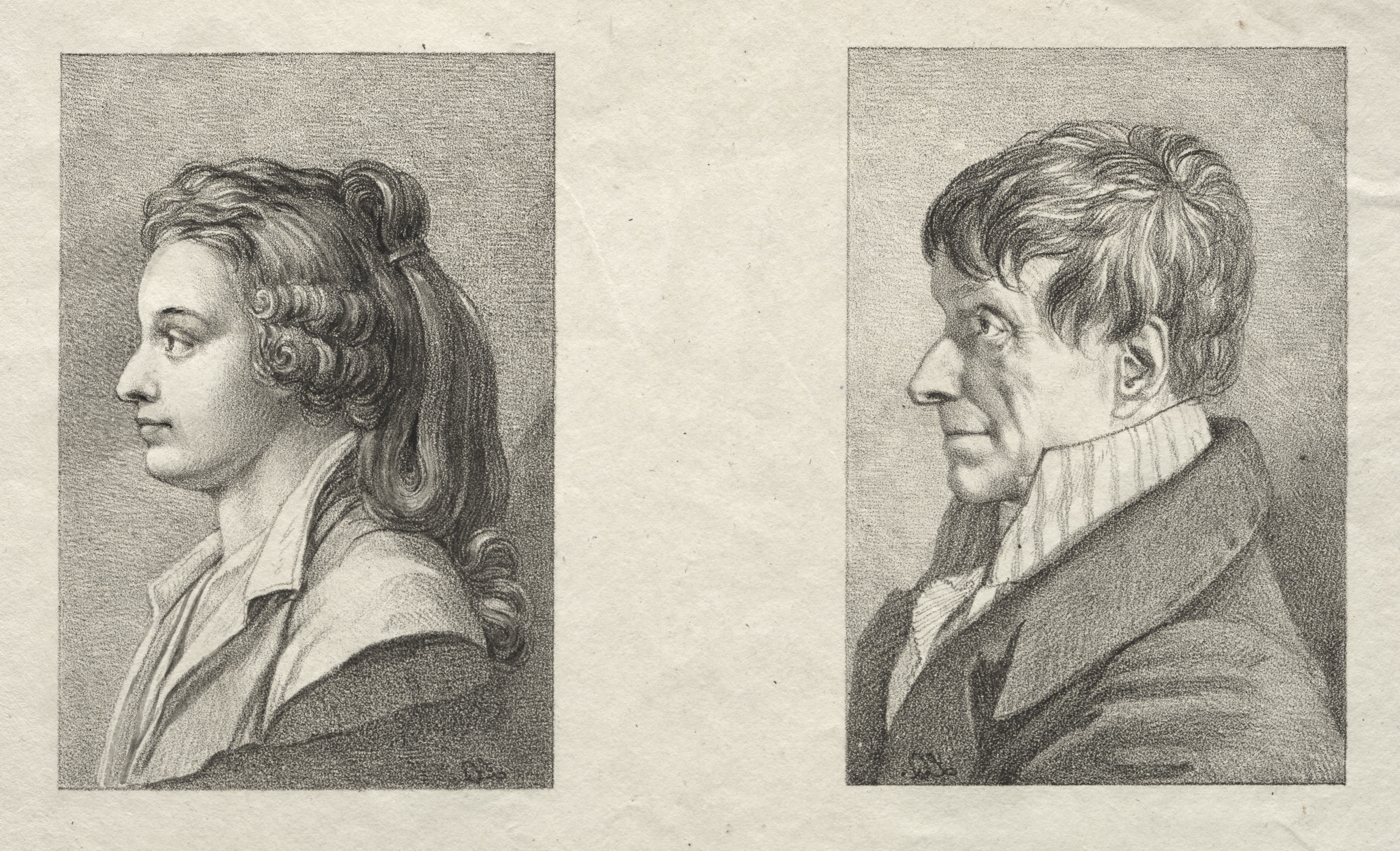 Profile Portrait of a Woman and a Man