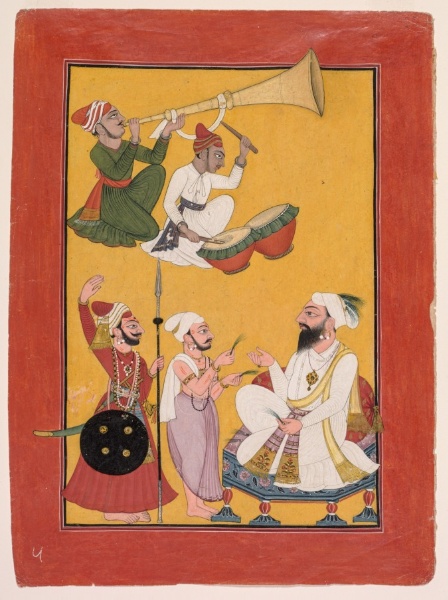 Celebrations of Krishna's Birth, from a Bhagavata Purana