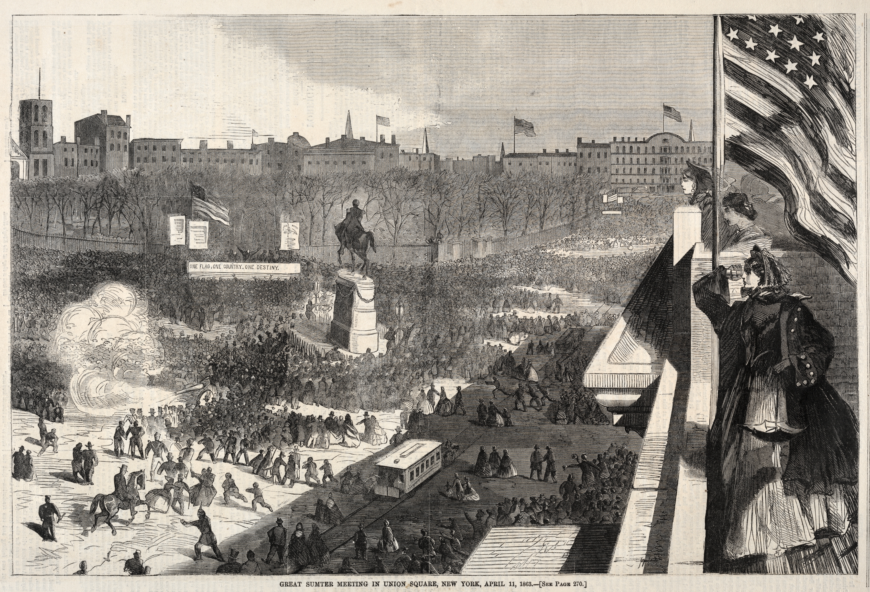 Great Sumter Meeting in Union Square, New York, April 11, 1863