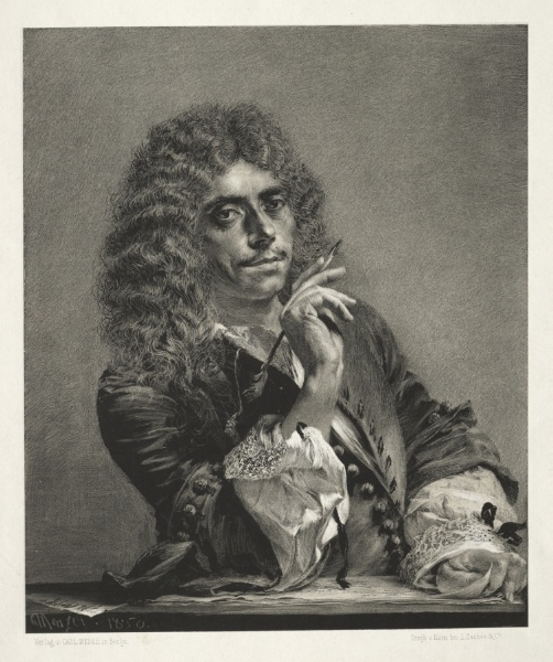 Essay on Stone with Brush and Scraper:  Portrait of Molière