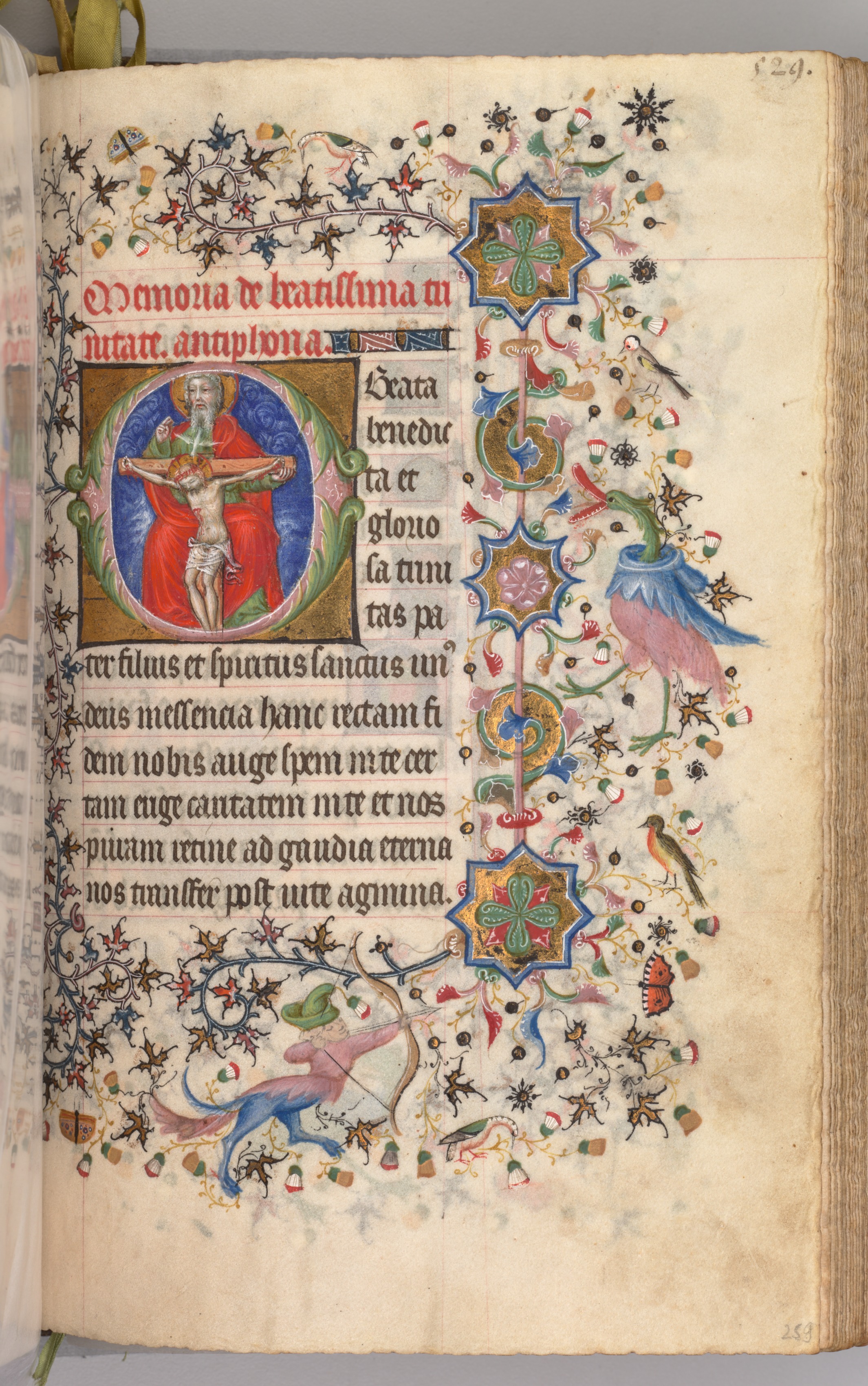 Hours of Charles the Noble, King of Navarre (1361-1425): fol. 259r, The Trinity