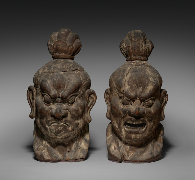 Head of Ni-o with Closed Mouth and Head of Ni-o with Open Mouth (pair)