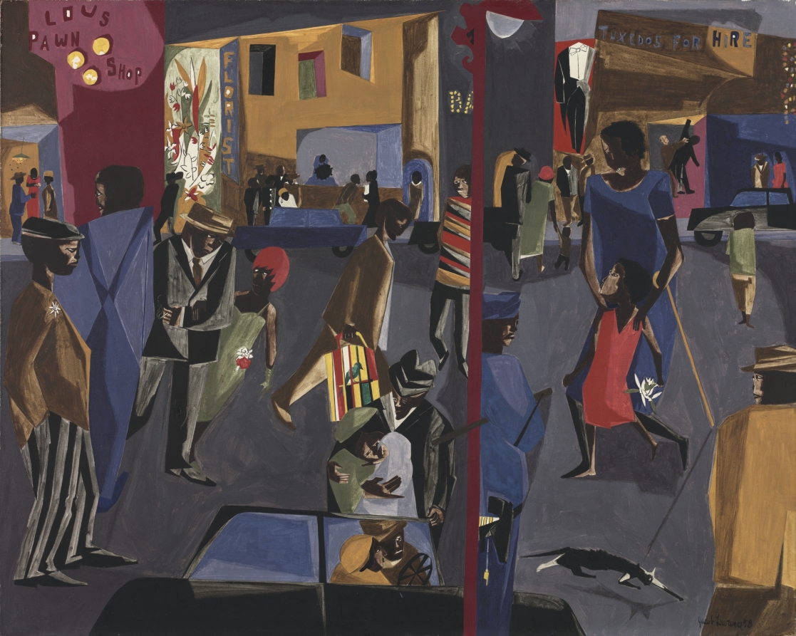 Fulton and Nostrand, Jacob Lawrence, 1958
