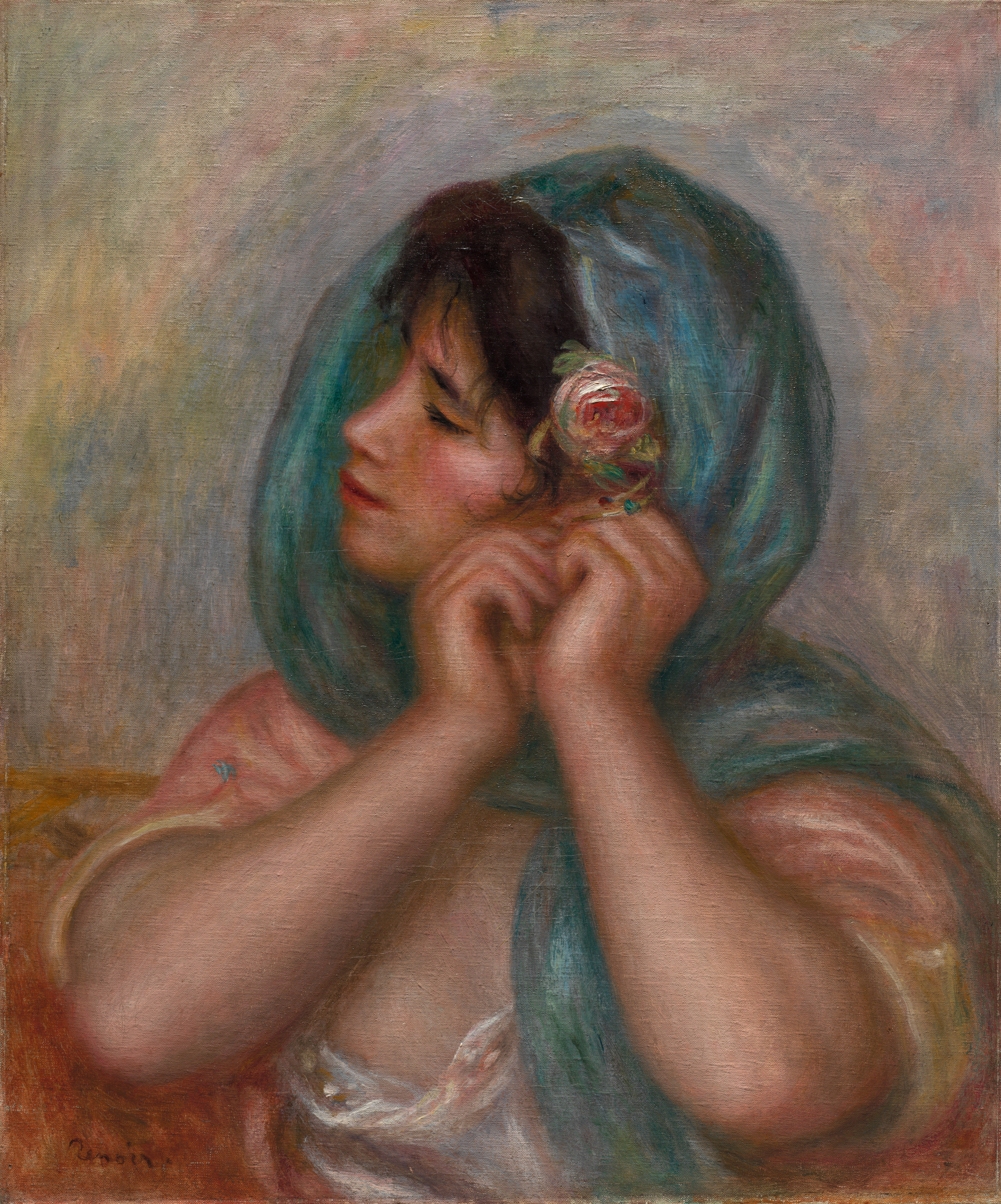 Young Woman Arranging Her Earring