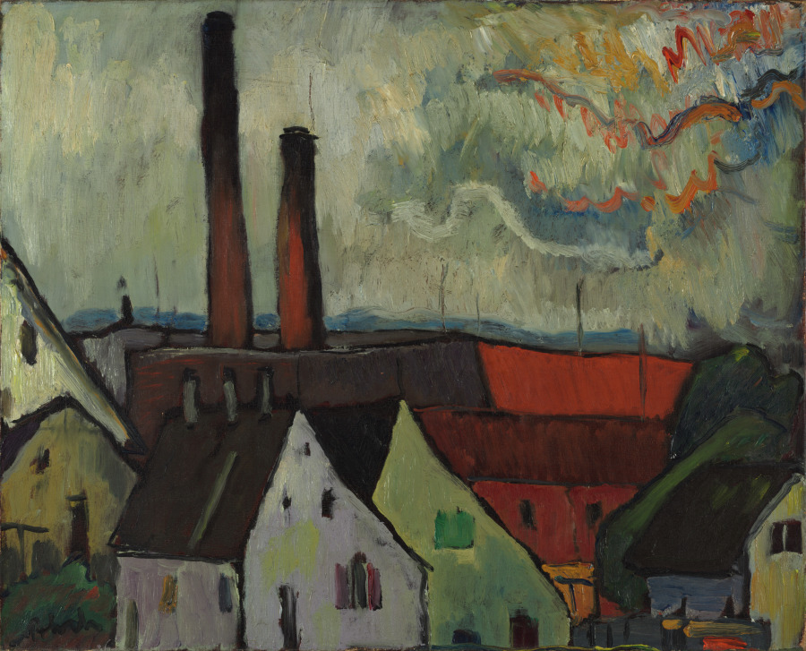 View of a Factory, Albert Bloch, 1911