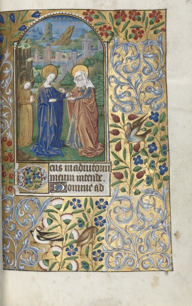 Book of Hours (Use of Rouen): fol. 39r, The Visitation