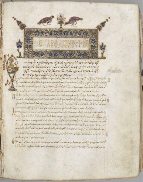 Portrait of John, folio 324 (recto), from a Gospel Book with Commentaries