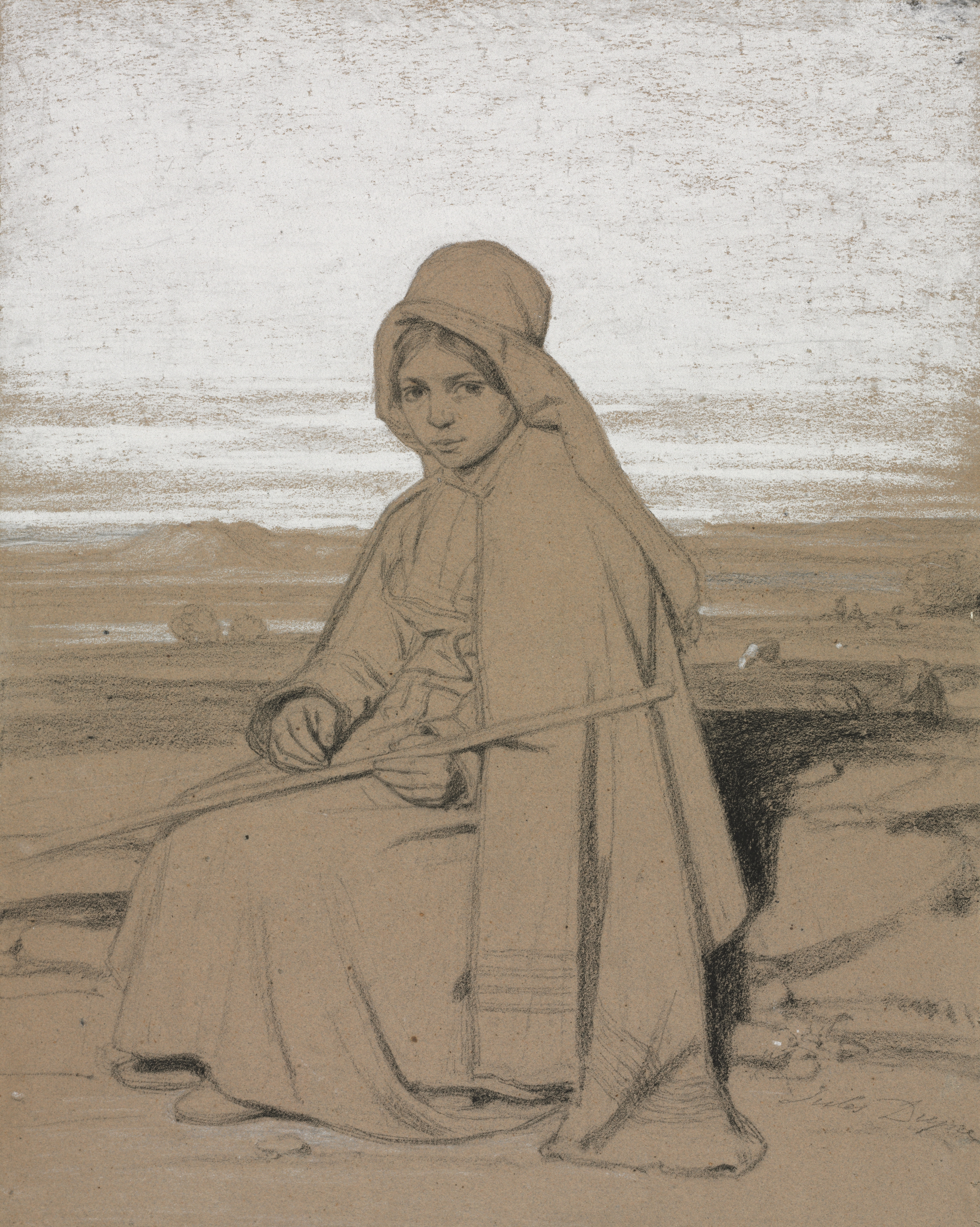 A Seated Shepherdess