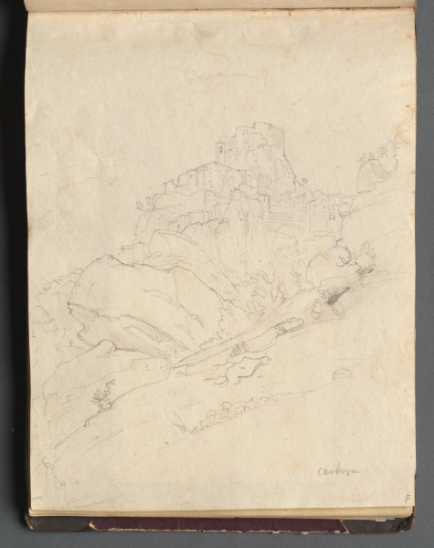 Album with Views of Rome and Surroundings, Landscape Studies, page 14a: "Cervera"