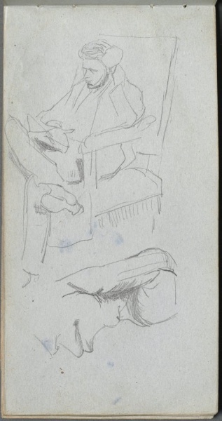 Sketchbook, page 24: Seated Male Figure