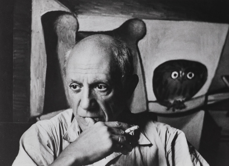 Portrait of Pablo Picasso Smoking, France