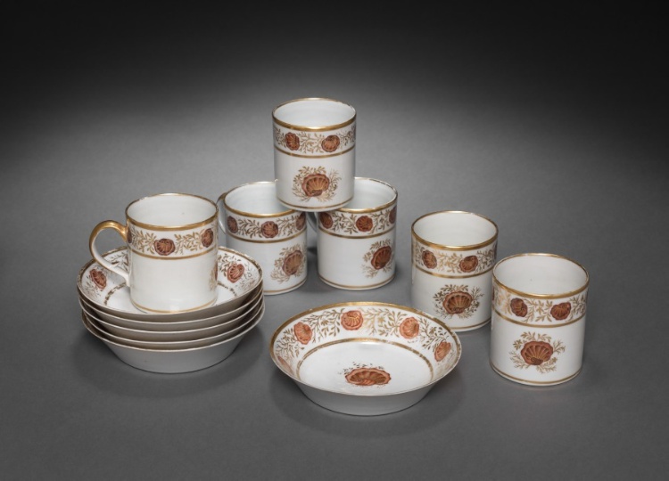 Cups and Saucers from Oliver Wolcott, Jr. Tea Service