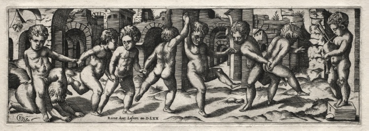 Frieze of Children Dancing to a Bag-pipe