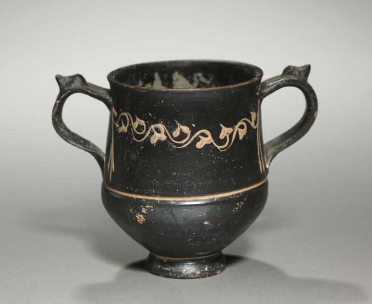 Black-Gloss Kantharos (Drinking Cup)