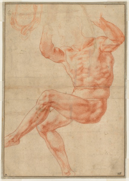 Study for the Nude Youth over the Prophet Daniel (recto)