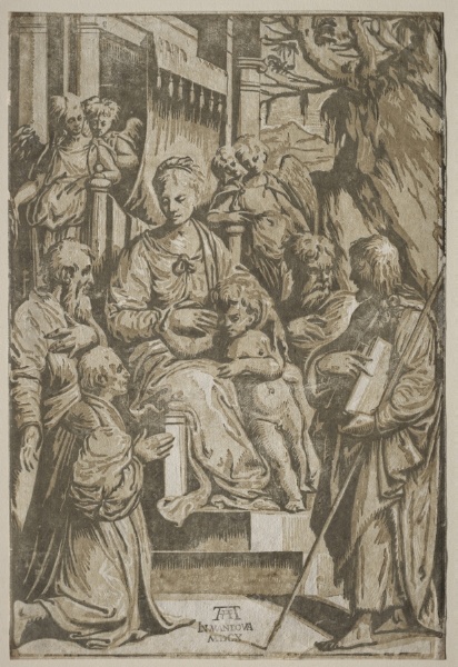 The Virgin and Child with Saints and a Donor (after a drawing by Girolamo da Treviso)