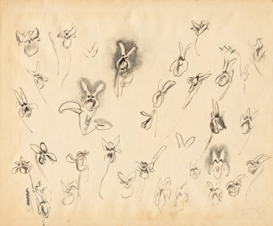 White Violets, Charles Burchfield, 1918