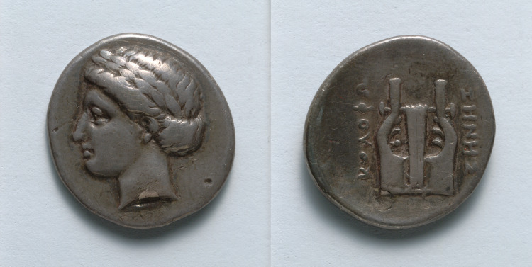 Drachm: Head of Apollo (obverse); Lyre (reverse)