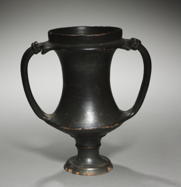 Black-Gloss Kantharos or Karchesion (Drinking Cup)
