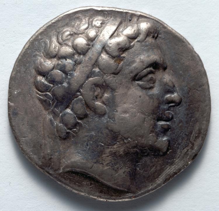 Didrachm: Head of Philip V, r., diademed and slightly bearded (obverse)