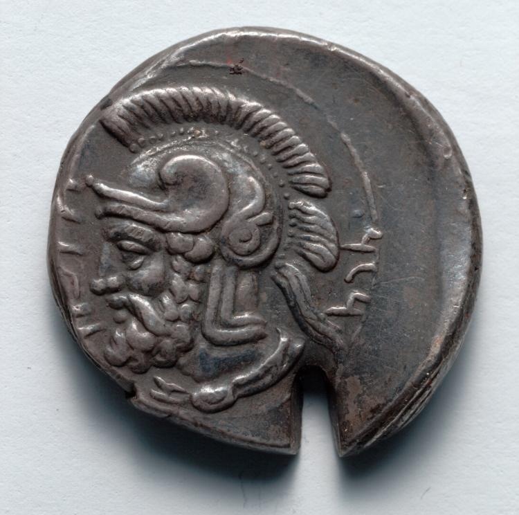 Stater: Head of Pharnabazus, Helmeted, within Circle (reverse)