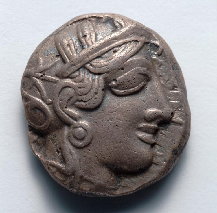 Tetradrachm: Head of Athena (obverse)
