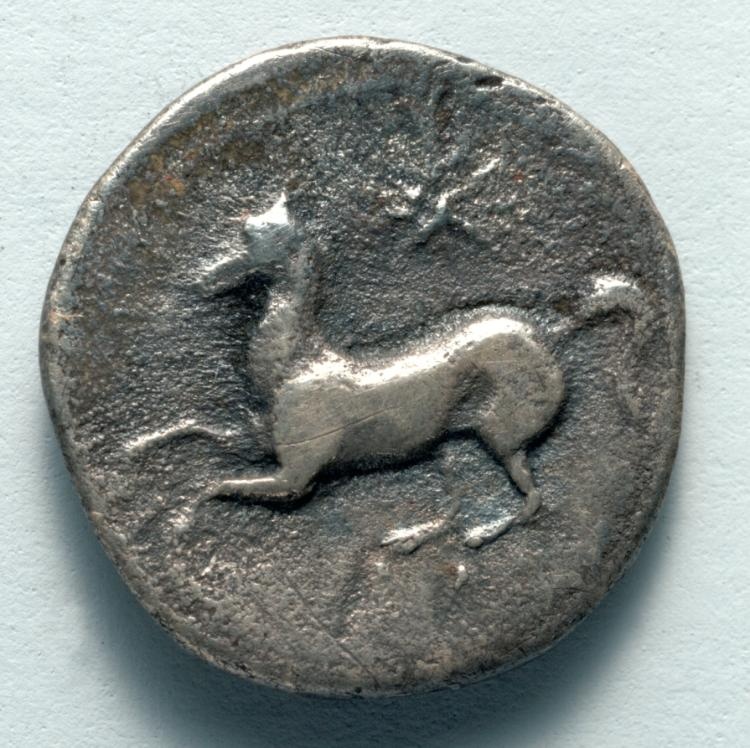 Two Litrae: Horse, star (reverse)