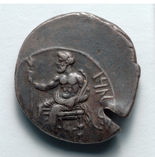 Stater: Ba'al, Seated with Scepter, within Circle (obverse)