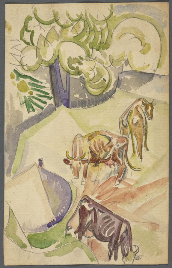 Sketch: Brandywine Cows (50 of 150), William Sommer, c. 1920s–40s