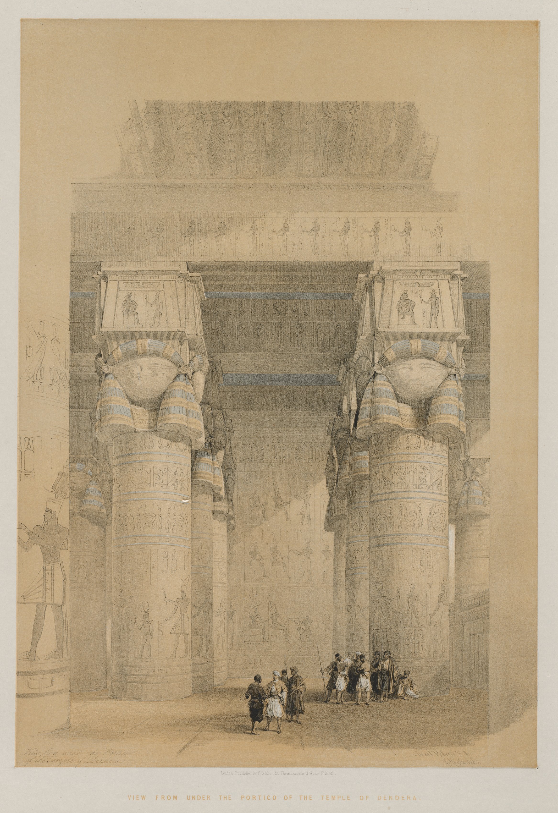 Egypt and Nubia, Volume II: View from Under the Portico of the Temple of Dendera