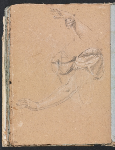 Verona Sketchbook: Female arms and hands with drapery (page 82)