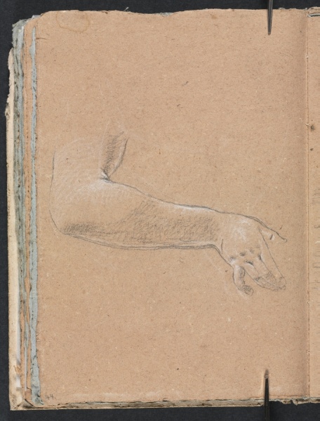 Verona Sketchbook: Female right arm and hand (page 44)